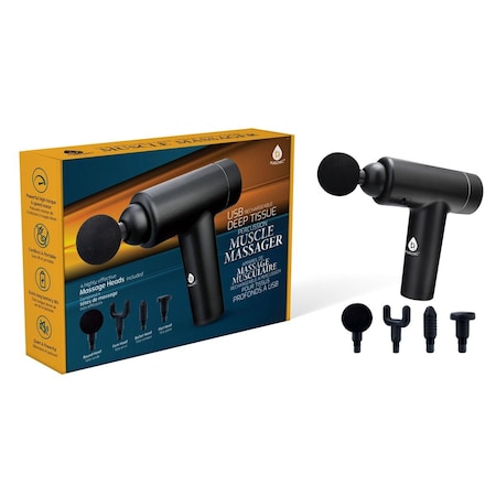 Pursonic Portable Muscle Massage Gun, Black PU460417